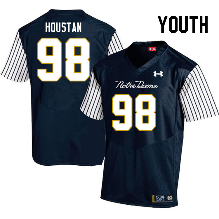 Youth #98 Devan Houstan Notre Dame Fighting Irish College Football Jerseys Stitched-Alternate - Click Image to Close